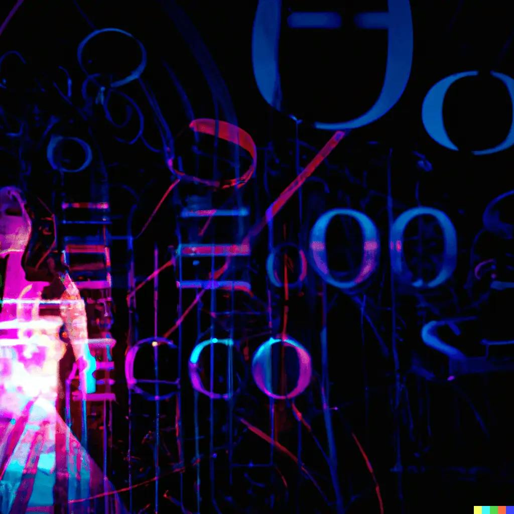 A digitally-rendered artwork, heavily influenced by futuristic themes, where the core concepts and principles of canonical URLs take form as luminous, neon-lit holographic projections. These symbols intersperse around an ensemble of people, each representing diverse perspectives, collectively engaged in a voyage of enlightenment and knowledge acquisition on the optimization of SEO using canonical URLs.