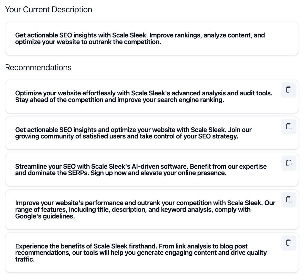 Meta description underperforming?