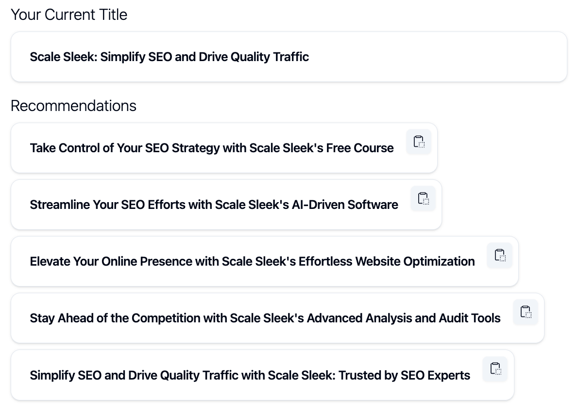Page title not pulling clicks?